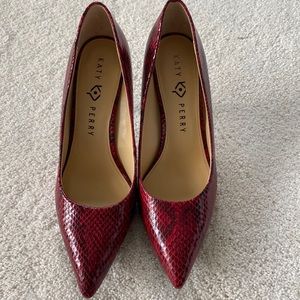 Red Snake Skin Heels